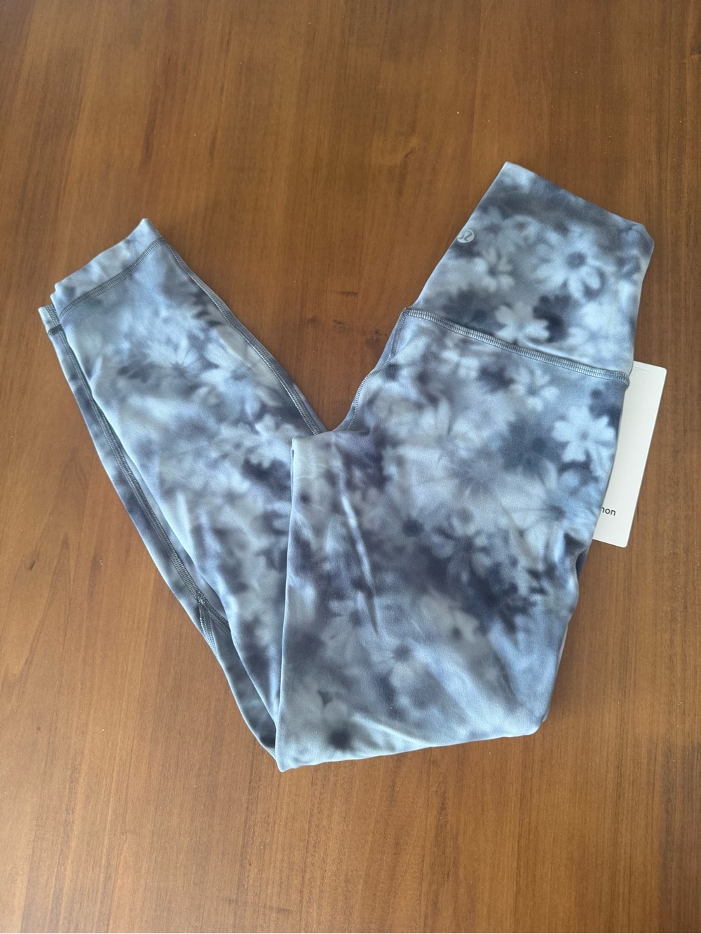 lululemon athletica Blue Gray Tie-Dye Leggings